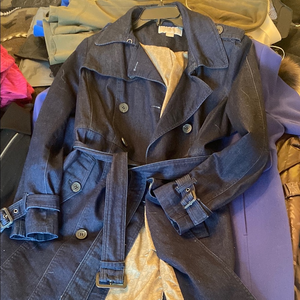 Michael Kors Denim Trench Coat
